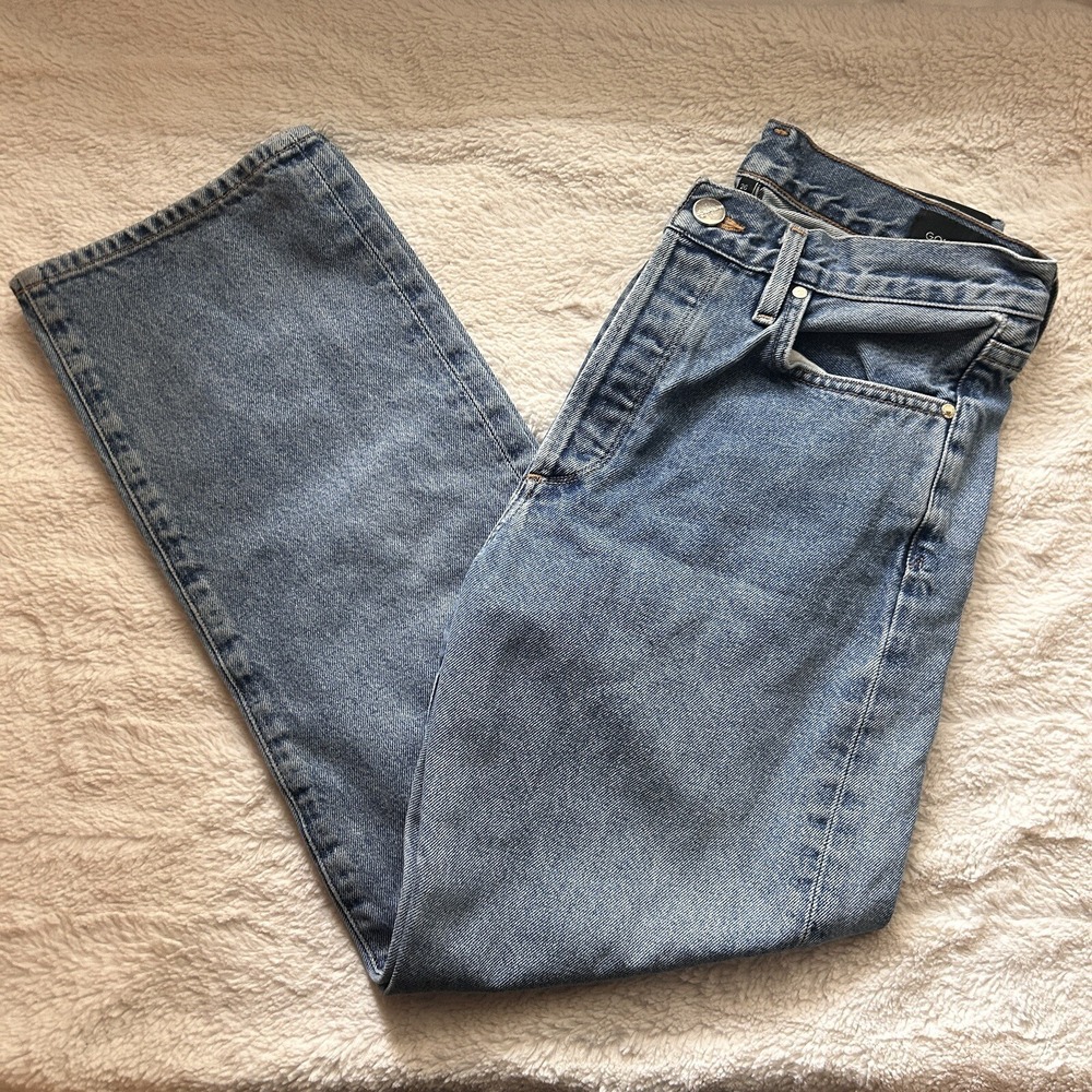 GOLDSIGN Womens Jeans Sz 26 Blue Relaxed‎ Straight Leg Denim 100% Cotton Pants